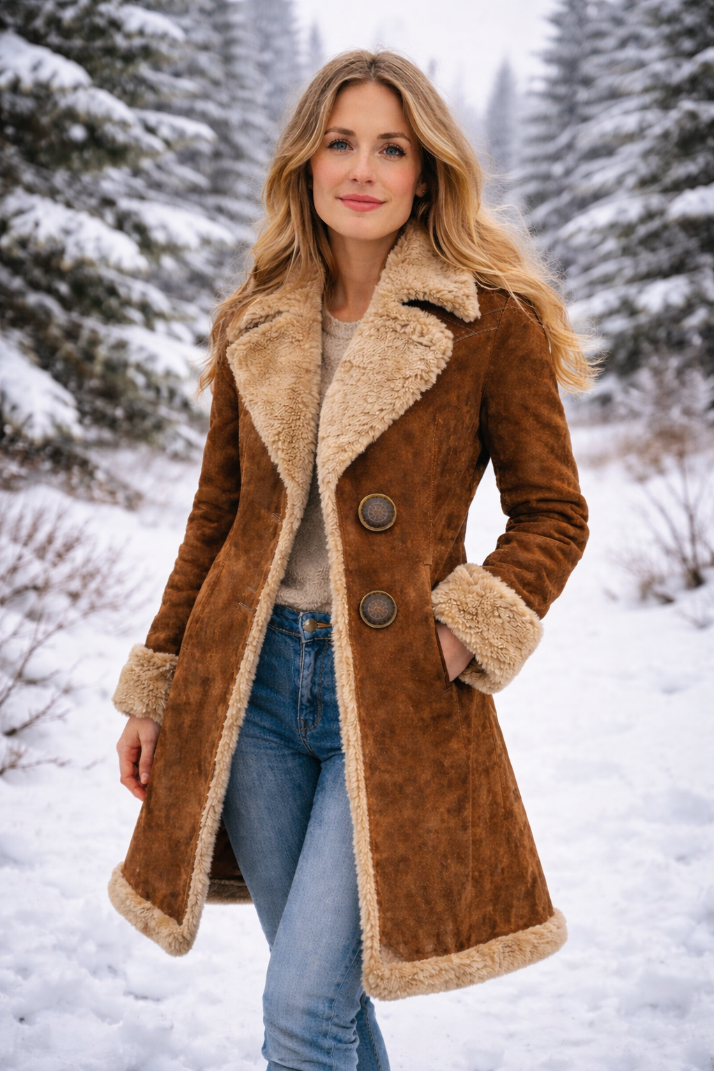 Sophie™ | Lange Vintage Jas