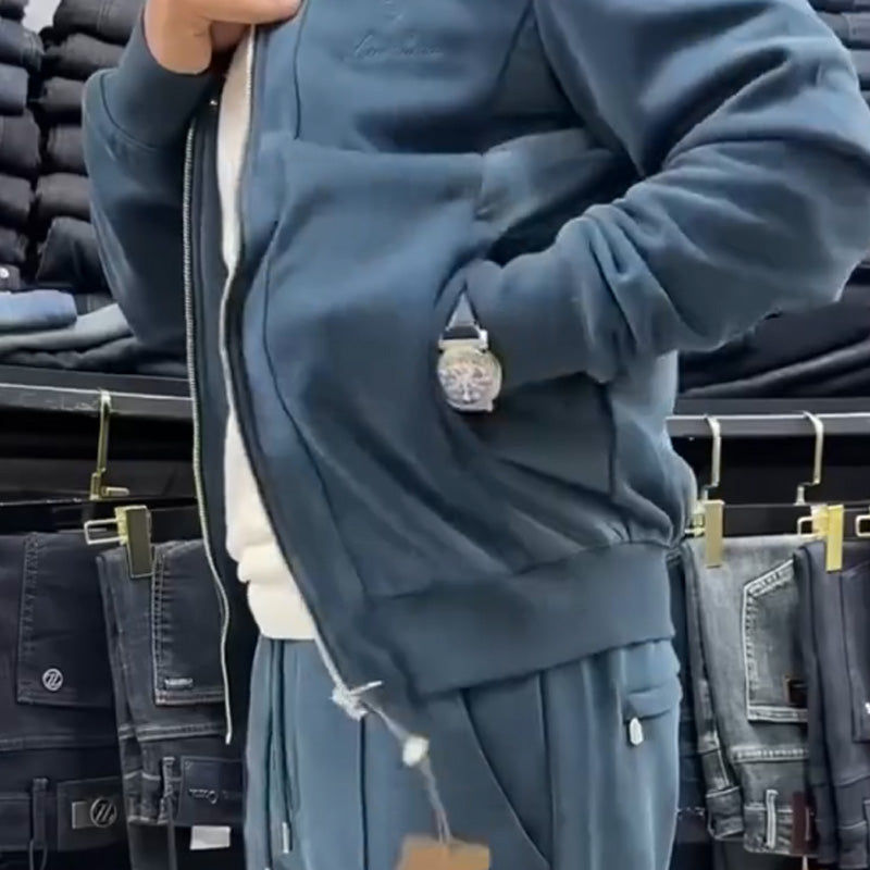 🎅 Tweedelige casual herenoutfit: jas en broek